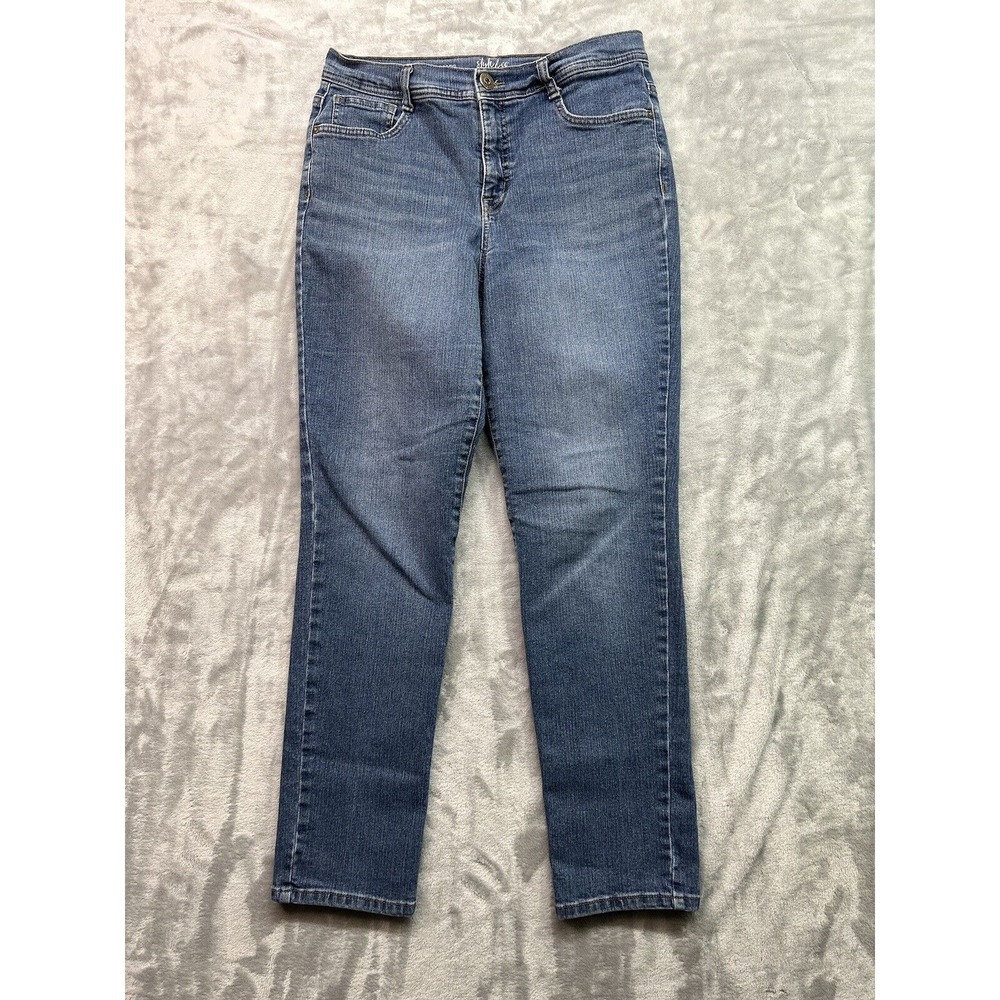 Style & Co Womens Sz 10S Designer Jean Blue Slim Leg Mid Rise Ladies Summer Wear